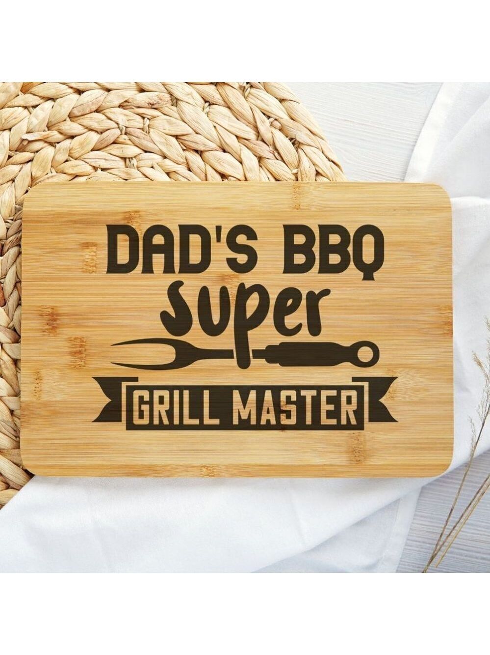 Dad's BBQ Super Grill Master Personalized Cutting  board